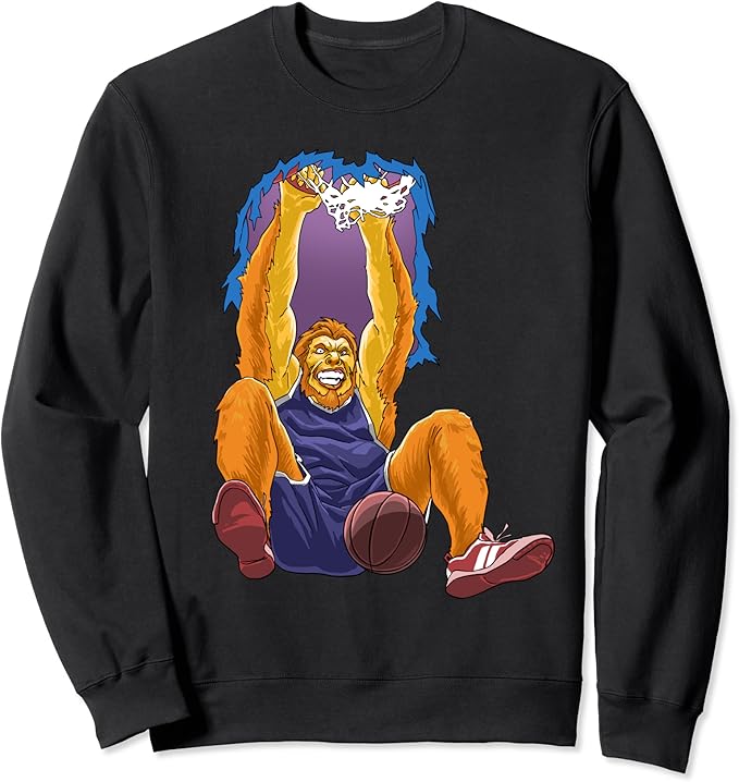 Bigfoot Sasquatch Basketball Player Halloween Costume Gift Sweatshirt